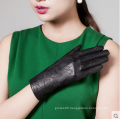 Ladies fashion dress Carving leather gloves with pictures